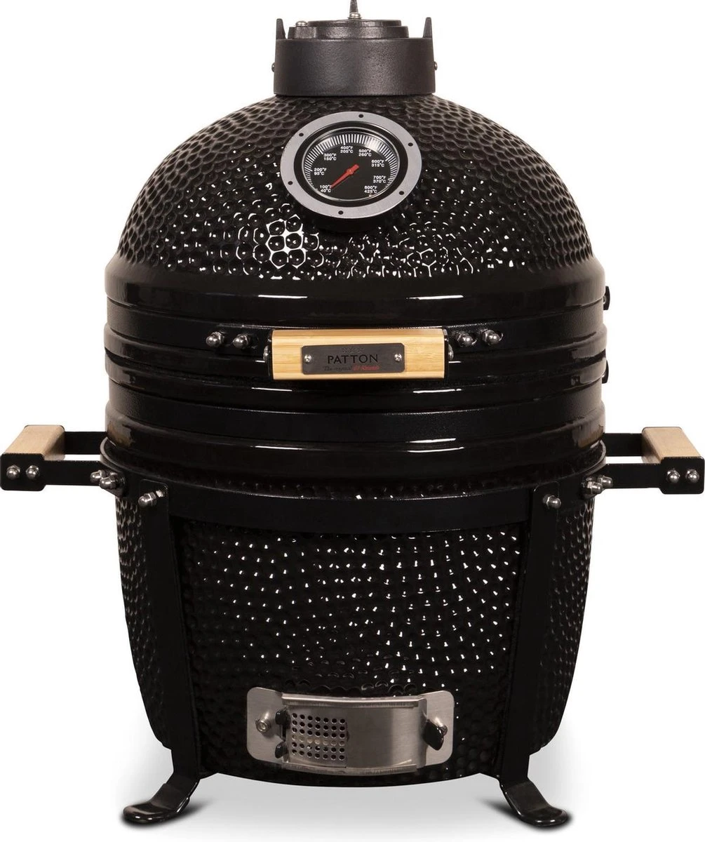 Patton Kamado 15" - Keramisch - Tafel Model - Premium Black - Medium - Zwart 1 Patton Kamado 15" - Keramisch - Tafel Model - Premium Black - Medium - Zwart