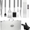 BBQ Accesoires Set Met Thermometer, Handschoenen, Bbq Tang, Bbq Borstel Van Zedar