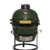 Patton Kamado Keramische Houtskoolbarbecue - 13" - Grilloppervlak Ø 28 Cm - Inclusief Heatdeflector - Groen