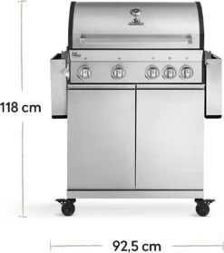 Burnhard Gas BBQ Big FRED Deluxe - 4 Branders - Incl. Keramische Infraroodbrander & Afdekhoes - Deluxe -Keuken Grill Promotie 1061x1200
