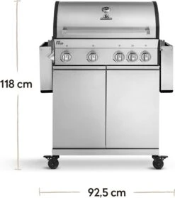 Burnhard Gas BBQ Big FRED Deluxe - 4 Branders - Incl. Keramische Infraroodbrander & Afdekhoes - Deluxe -Keuken Grill Promotie 1063x1200 1