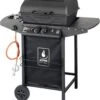 Halifax Gasbarbecue 5,5 KW - Buitenkeuken Met Lavasteen Grillplaat En Gaspit - 100x98 Cm