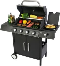 El Fuego San Angelo 4.1 Gasbarbecue - 5 Branders - Zwart -Keuken Grill Promotie 1105x1200