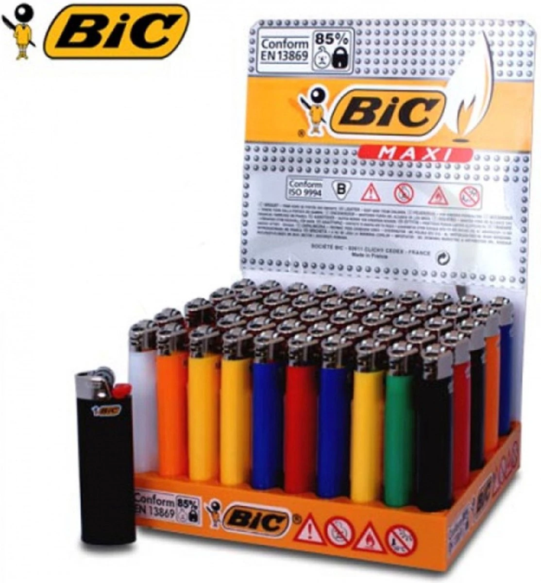 BIC Lighter Aansteker Maxi J26 Display(50stuks) 4 BIC Lighter Aansteker Maxi J26 Display(50stuks) - Afbeelding 4