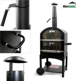 MaxxGarden Pizza Oven Buiten - Houtskool – Incl. Pizzasteen - 45x65x158cm -Keuken Grill Promotie 1137x1200