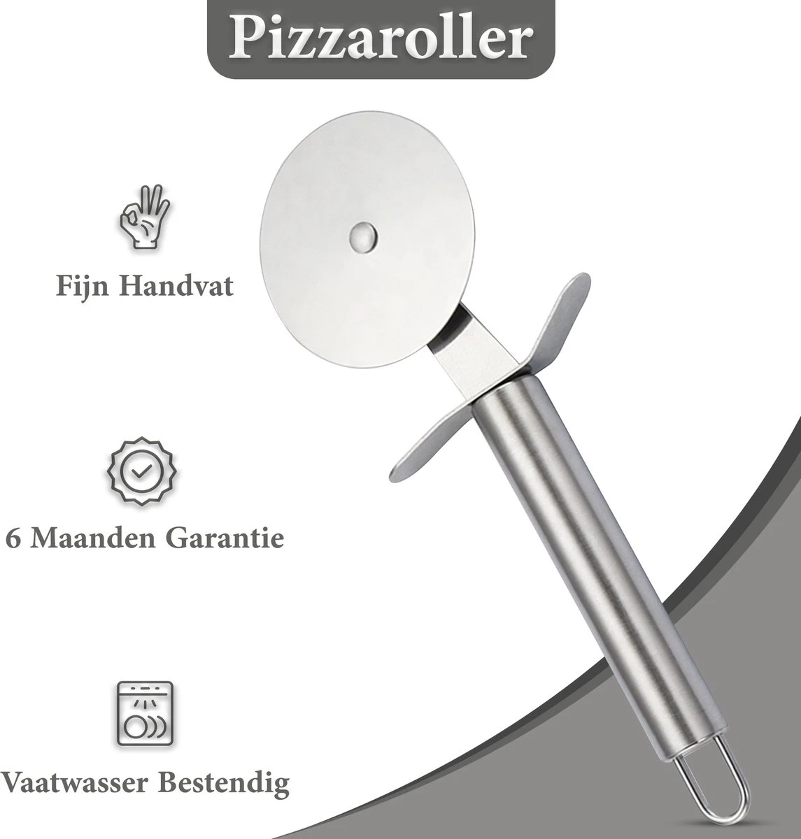 ProudProducts - Pizzasnijder - Ophangbaar - RVS 3 ProudProducts - Pizzasnijder - Ophangbaar - RVS - Afbeelding 3