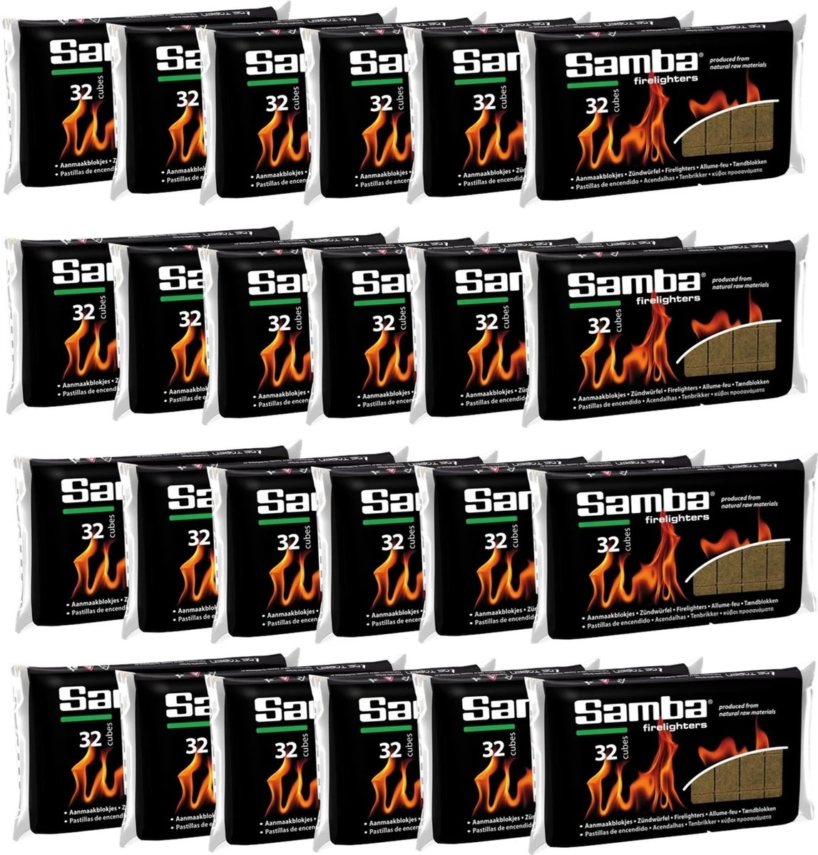 Samba Aanmaakblokjes Bruin á 24 X 32 Stuks - Omdoos Is 768 Aanmaakblokjes 4 Samba Aanmaakblokjes Bruin á 24 X 32 Stuks - Omdoos Is 768 Aanmaakblokjes - Afbeelding 4