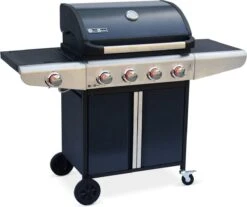 Alice's Garden Gas BBQ Bazin 4 - 5 Branders - Antraciet - Grilloppervlak 64,6x39,3cm