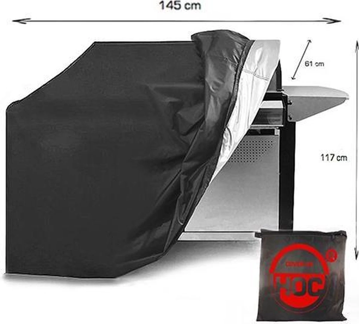 COVER UP HOC RED Label BBQ Hoes 145x61x117 Cm Waterdichte Barbecue Hoes / Afdekhoes Bbq / Met Trekkoord, Bbq Hoes, Bbq Hoes Waterdicht, Bbq Beschermhoes Zwart 11 COVER UP HOC RED Label BBQ Hoes 145x61x117 Cm Waterdichte Barbecue Hoes / Afdekhoes Bbq / Met Trekkoord, Bbq Hoes, Bbq Hoes Waterdicht, Bbq Beschermhoes Zwart - Afbeelding 11