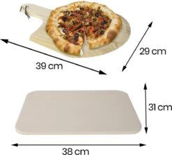 Buxibo 2in1 Pizzasteen - Voor BBQ & Oven - Inclusief Serveer Plank - Pizzabord/Pizzaplank - 30.5 X 38.1 X 1.4 Cm 24 Buxibo 2in1 Pizzasteen - Voor BBQ & Oven - Inclusief Serveer Plank - Pizzabord/Pizzaplank - 30.5 X 38.1 X 1.4 Cm -Keuken Grill Promotie 1200x1085