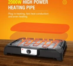 Aigostar Lava 30LDQ - Elektrische Grill - BBQ - Tafel Barbecue - Grilloppervlakte 41 X 24 Cm - 2000 Watt -Keuken Grill Promotie 1200x1087 1