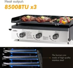 Bighorn Plancha Grill - Gasbarbecue – Tabletop – Draagbaar – 3 Branders -Keuken Grill Promotie 1200x1118 1