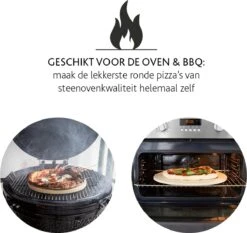 Boska Pizzasteen Deluxe - Voor Oven & BBQ - Knapperige Pizza's - Ø 29.5 Cm - BBQ Accessoires -Keuken Grill Promotie 1200x1131 1