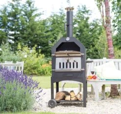 Merkloos MaxxGarden Pizza Oven - Smoker Barbecue Houtskool 45 X 65 X 158cm -Keuken Grill Promotie 1200x1134