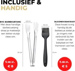 Ozocozy BBQ-ONE Houtskool Tafelbarbecue - Ø30 Cm- Zwart - Incl. Draagtas, Siliconen Bakkwast En RVS-Barbecuetang -Keuken Grill Promotie 1200x1141