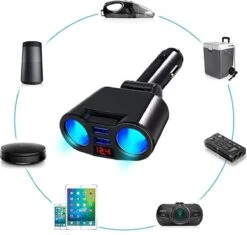 Auto Sigarettenaansteker Splitter - USB Ingang Auto - 2 Sigaretten Aansluitingen - Autolader 12 Auto Sigarettenaansteker Splitter - USB Ingang Auto - 2 Sigaretten Aansluitingen - Autolader -Keuken Grill Promotie 1200x1144 2