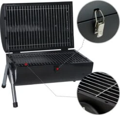 MaxxGarden BBQ - Houtskool Barbecue - Smoker Barbecue - Grilloppervlak (LxB) 38 X 52 Cm - Met Dubbel Grill Vlak - Zwart -Keuken Grill Promotie 1200x1148