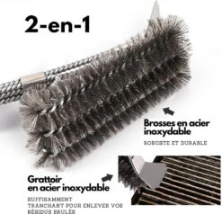 Gohh BBQ Borstel Met Schraper - Schoonmaakborstel - Barbecue Krabber Met Handige Bewaarzak 2 In 1 -Keuken Grill Promotie 1200x1156 1