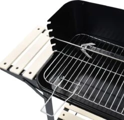Verrijdbare Barbecue – Houtskool/Briketten - Verstelbare Grillplaat – Houten Tafel – Winscherm – Gewicht 5.9kg -Keuken Grill Promotie 1200x1158 1