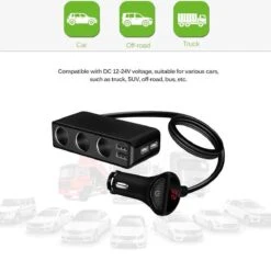 WiseGoods - Premium Auto Sigarettenaansteker Splitter - 4 Poorten USB - Autolader USB - Autolader Splitter - 12V Splitter -Keuken Grill Promotie 1200x1158 2