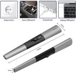 Allkinds Lange Elektrische Plasma Aansteker - USB Oplaadbaar - Vlamloze Elektrische Aansteker Voor Keuken, Kaars, BBQ Of Openhaard - Zwart - In- En Outdoor - Chique Design -Keuken Grill Promotie 1200x1162 4