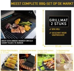 Saveur Royal® 35-delige Barbecue Gereedschapset In Roestvrij Staal - BBQ Grill Set Met Draagtas - Barbecuegerei-sets - Barbecue Accessoires Gereedschap - 35-delig -Keuken Grill Promotie 1200x1162 7