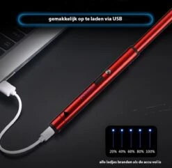 Oplaadbare Lange Dunne Elektrische Aansteker - Duurzame Plasma Aansteker - Inclusief Cadeauverpakking - BBQ – Kaarsen – Rood -Keuken Grill Promotie 1200x1170 3