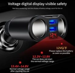 Auto Sigarettenaansteker Splitter - USB Ingang Auto - 2 Sigaretten Aansluitingen - Autolader 9 Auto Sigarettenaansteker Splitter - USB Ingang Auto - 2 Sigaretten Aansluitingen - Autolader -Keuken Grill Promotie 1200x1171