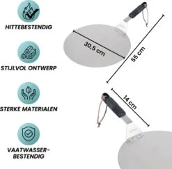 Nowad Pizzaschep RVS Rond - 30,5 Cm - PVC Handvat 15 Nowad Pizzaschep RVS Rond - 30,5 Cm - PVC Handvat -Keuken Grill Promotie 1200x1179 4