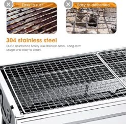 Uten - Houtskoolbarbecue - Opvouwbare Barbecue - Houtskoolbarbecues - Draagbare Camping Barbecue - 430 Roestvrij Staal Grill BBQ - 5-10 Persoon Tuin Buitenfeest - Zilver 14 Uten - Houtskoolbarbecue - Opvouwbare Barbecue - Houtskoolbarbecues - Draagbare Camping Barbecue - 430 Roestvrij Staal Grill BBQ - 5-10 Persoon Tuin Buitenfeest - Zilver -Keuken Grill Promotie 1200x1184 1