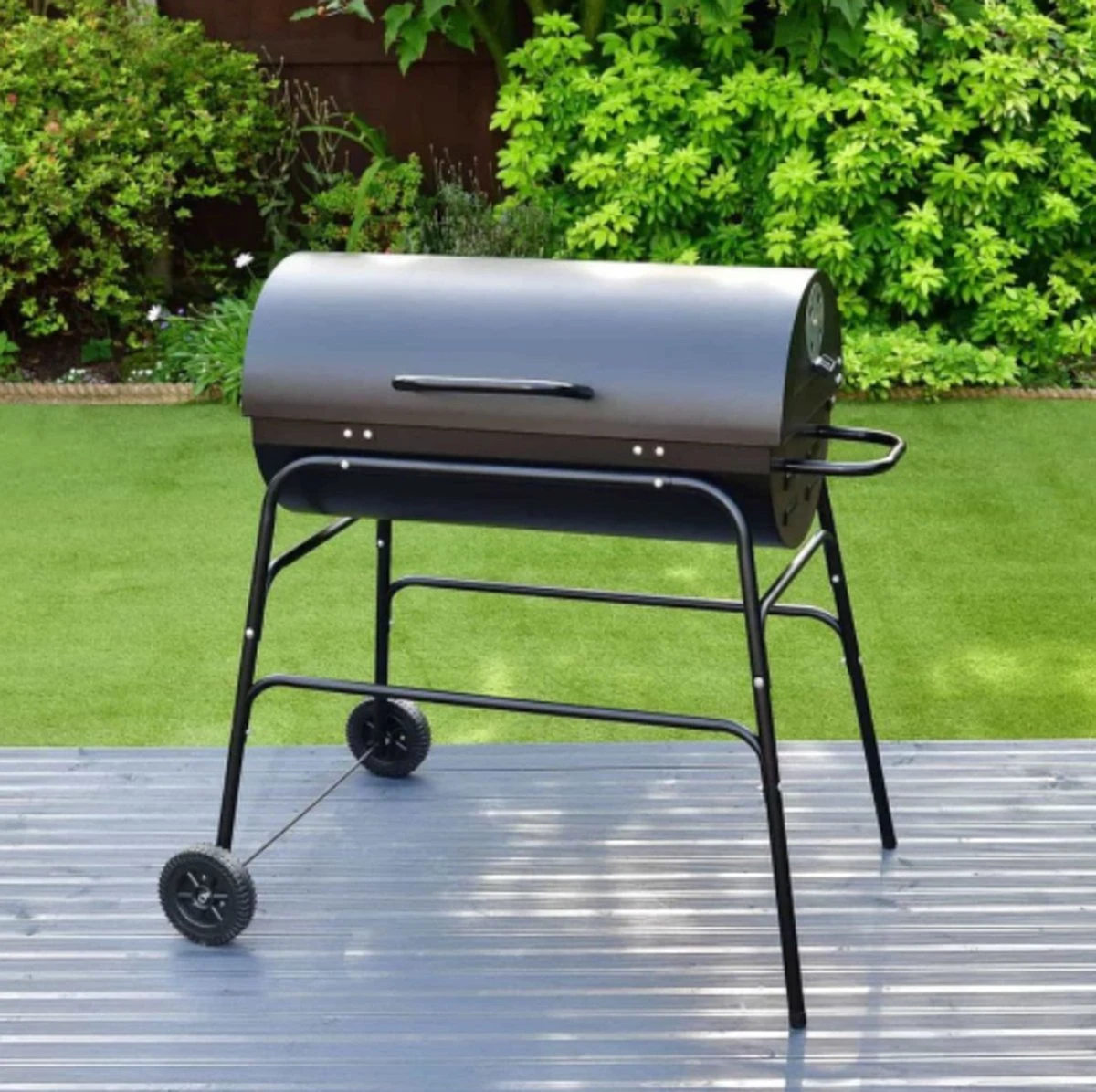 BBQ XL Houtskoolbarbecue - Cilindervorm - Grilloppervlak (LxB) 71 X 35 Cm - Zwart 6 BBQ XL Houtskoolbarbecue - Cilindervorm - Grilloppervlak (LxB) 71 X 35 Cm - Zwart - Afbeelding 6