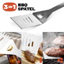 Squago BBQ Accesoires XXL Set Met Schort - Gereedschap - Gereedschapset Tang Borstel Mat -Keuken Grill Promotie 1200x1198 6