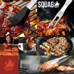 Squago BBQ Accesoires XXL Set Met Schort - Gereedschap - Gereedschapset Tang Borstel Mat -Keuken Grill Promotie 1200x1198 7
