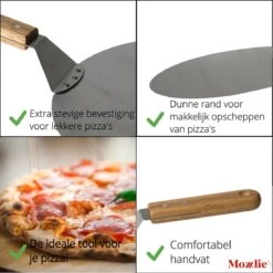 Pizzaschep 30 Cm Voor Oven Of BBQ - Rond - RVS - Met Houten Handvat -Keuken Grill Promotie 1200x1198 8