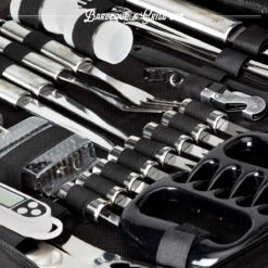 Mountain Jack® 40-Delige Luxe BBQ Grill Accessoires Set In Roestvrij Staal – Barbecue Gereedschap – Tangenset, Vlees Thermometer, Vleestang, Borstel, Spiezen, Vleesmes, Vleesvork -Keuken Grill Promotie 1200x1199 6