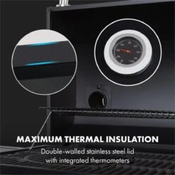 Klarstein Kingsville Double Barbecue - Houtskool- En Gasbarbecue - Smoker BBQ - Inclusief Deksels En Thermometer - Met 2 Roosters - Zwart 17 Klarstein Kingsville Double Barbecue - Houtskool- En Gasbarbecue - Smoker BBQ - Inclusief Deksels En Thermometer - Met 2 Roosters - Zwart -Keuken Grill Promotie 1200x1200 150