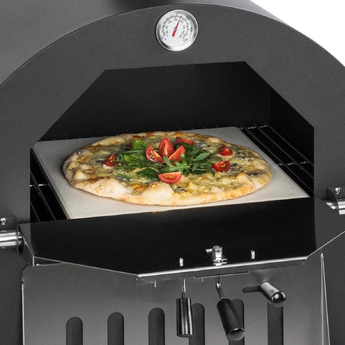 MaxxGarden Pizza Oven - Smoker Barbecue Op Hout, Houtskool Of Pellets - 45 X 65 X 158cm 4 MaxxGarden Pizza Oven - Smoker Barbecue Op Hout, Houtskool Of Pellets - 45 X 65 X 158cm - Afbeelding 4