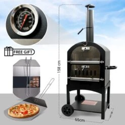 MaxxGarden Pizza Oven - Smoker Barbecue Op Hout, Houtskool Of Pellets - 45 X 65 X 158cm 15 MaxxGarden Pizza Oven - Smoker Barbecue Op Hout, Houtskool Of Pellets - 45 X 65 X 158cm -Keuken Grill Promotie 1200x1200 186