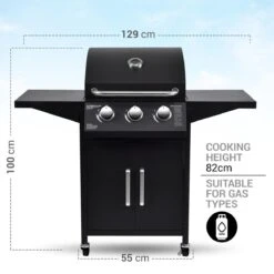 MaxxGarden Gas Barbecue - 3 Branders - Incl. Gratis BBQ Set -Keuken Grill Promotie 1200x1200 209