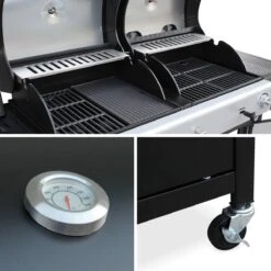 Alice's Garden Houtskool Barbecue - Grilloppervlak (LxB) 41 X 44 Cm - Gas En Houtskool - 3 Branders - Marsac Zwart 6 Alice's Garden Houtskool Barbecue - Grilloppervlak (LxB) 41 X 44 Cm - Gas En Houtskool - 3 Branders - Marsac Zwart -Keuken Grill Promotie 1200x1200 210