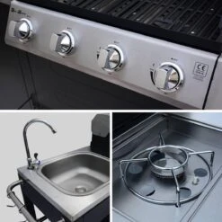 Alice's Garden Gas BBQ D'Artagnan - Zwart - 5 Branders - Buitenkeuken -Keuken Grill Promotie 1200x1200 225