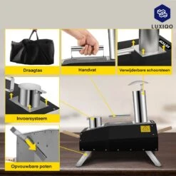 Vevor® Pizza Oven - Professionele Pizza Oven - Buitenkeuken - Pizza Gourmet - Barbecue - RVS - Tot 600°C - Met Draagtas -Keuken Grill Promotie 1200x1200 271