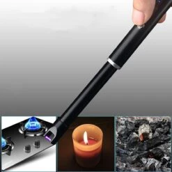 Oplaadbare Lange Dunne Elektrische Aansteker - Duurzame Plasma Aansteker - Inclusief Cadeauverpakking - BBQ – Kaarsen - Zwart -Keuken Grill Promotie 1200x1200 284