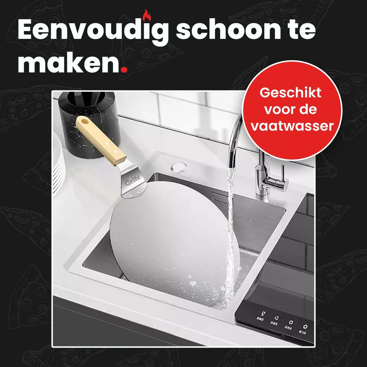 GrillX Pizzaschep Met Pizzasnijder - 30cm - In Luxe Doos - Pizzaspatel Voor BBQ & Oven - BBQ Accesoires Gereedschap 3 GrillX Pizzaschep Met Pizzasnijder - 30cm - In Luxe Doos - Pizzaspatel Voor BBQ & Oven - BBQ Accesoires Gereedschap - Afbeelding 3