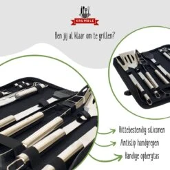 Krumble 18-delige Barbecue Set / Roestvrijstalen BBQ Set Van 18 / Inclusief Handige Opbergtas - RVS 10 Krumble 18-delige Barbecue Set / Roestvrijstalen BBQ Set Van 18 / Inclusief Handige Opbergtas - RVS -Keuken Grill Promotie 1200x1200 331