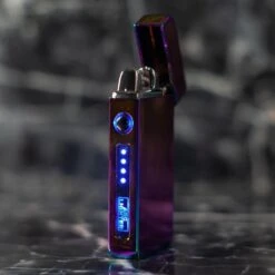Merkloos Cuberna Elektrische Plasma USB Aansteker Met Batterij Indicator Rainbow - Wind En Storm Bestendig - Geschikt Voor Kaarsen, Vuurwerk, Sigaretten En BBQ -Keuken Grill Promotie 1200x1200 347