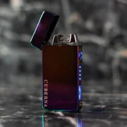 Merkloos Cuberna Elektrische Plasma USB Aansteker Met Batterij Indicator Rainbow - Wind En Storm Bestendig - Geschikt Voor Kaarsen, Vuurwerk, Sigaretten En BBQ -Keuken Grill Promotie 1200x1200 348