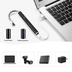 Oplaadbare Lange Elektrische Aansteker Buigbaar - Buigbare Aansteker - Duurzame Plasma Aansteker - Inclusief Cadeauverpakking - BBQ - Kaarsen - Zwart -Keuken Grill Promotie 1200x1200 392