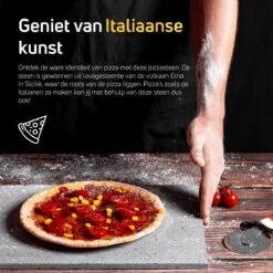 Pizzasteen BBQ Oven - Lava Van Vulkaan Etna - Barbecue Accesoires - Made In Italy - Broodbaksteen - 30x38x1.1 - VDN -Keuken Grill Promotie 1200x1200 461