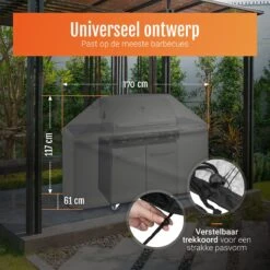GrillX Barbecue Hoes - 170 X 61 X 117cm - BBQ Hoes Waterdicht - Beschermhoes Inclusief Trekkoord - BBQ Accesoires -Keuken Grill Promotie 1200x1200 549